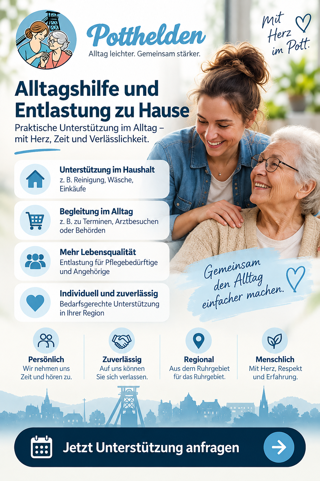 Alltagshilfe und Entlastung zu Hause